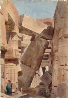 Charles Gleyre-Intérieur du temple d'Amon, Karnak