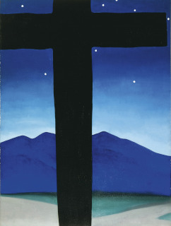 Georgia O?RTMKeeffe-Croix noire aux étoiles, bleu (Black Cross with Stars and Blue)