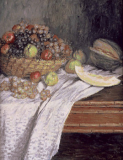 Claude Monet-Nature morte au melon d'Espagne