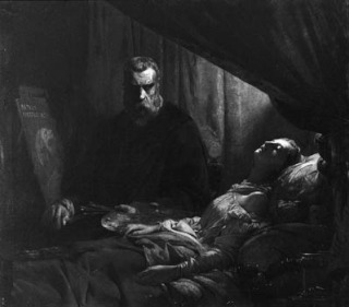 Léon Cogniet-Le Tintoret peignant sa fille morte