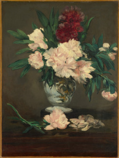 Edouard Manet-Vase de pivoines sur piédouche