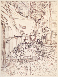 Vincent van Gogh-La Terrasse du café, place du Forum à Arles, la nuit