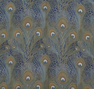 Arthur Silver-Tissu d'ameublement Plumes de paons ?R (Peacock furnishing fabric)