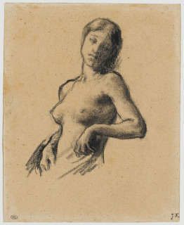 Jean-François Millet-Buste de femme nue