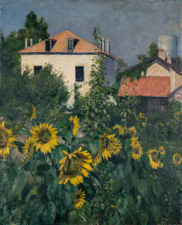 tableau, Gustave Caillebotte, Les Soleils, jardin du Petit Gennevilliers, vers 1885