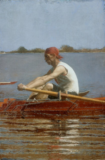 Thomas Eakins, John Biglin à l'aviron, 1873-1874