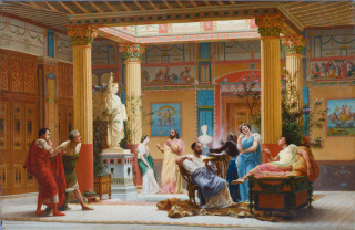 Gustave Boulanger-Répétition du Joueur de flûte et de la Femme de Diomède chez le prince Napoléon