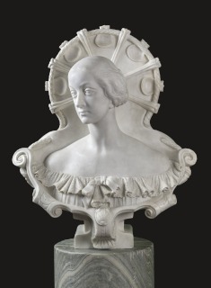 Félicie de Fauveau ; Hippolyte de Fauveau-Portrait en buste de la marquise Boccella