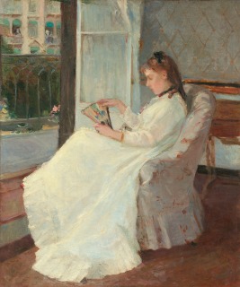 Berthe Morisot-Jeune femme à sa fenêtre (Portrait de Mme Pontillon)