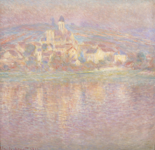 Vétheuil, soleil couchant, Monet, Claude