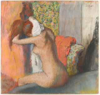 Edgar Degas-Après le bain, femme nue s'essuyant la nuque