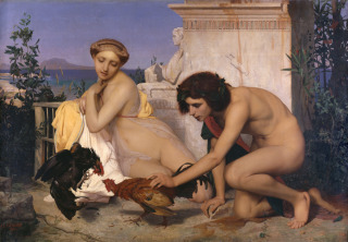 Jeunes Grecs faisant battre des coqs, Gérôme, Jean-Léon, Gérôme Jean Léon (1824-1904) ,