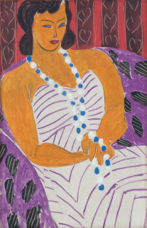 Henri Matisse-Dame à la robe blanche (femme en blanc)
