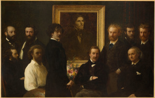 Edouard Manet (détail du tableau Hommage à Delacroix), Fantin-Latour, Henri