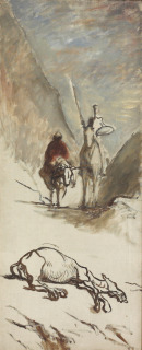 Honoré Daumier-Don Quichotte et la mule morte