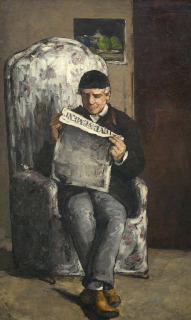 Paul Cézanne-Louis-Auguste Cézanne, père de l'artiste, lisant L'Evénement
