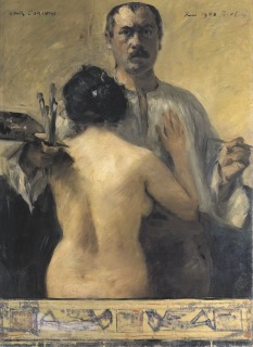 Lovis Corinth-Autoportrait avec nus de dos