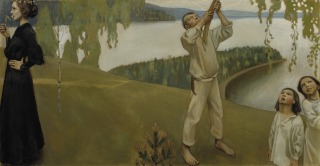 Akseli Gallen-Kallela-Printemps (Kevät). Etude pour les fresques du mausolée de Sigrid Jusélius (1887-1898) à Pori