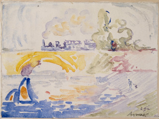 Le pont d'Asnières [El puente de Asnières], Signac Paul (1863-1935) ,