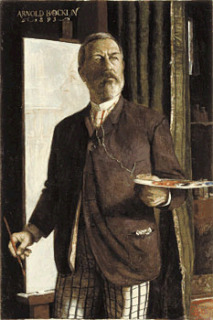 Arnold Böcklin-Autoportrait dans l'atelier