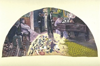 Pierre Franc-Lamy-Le Salon de Nina de Villard, projet d'éventail