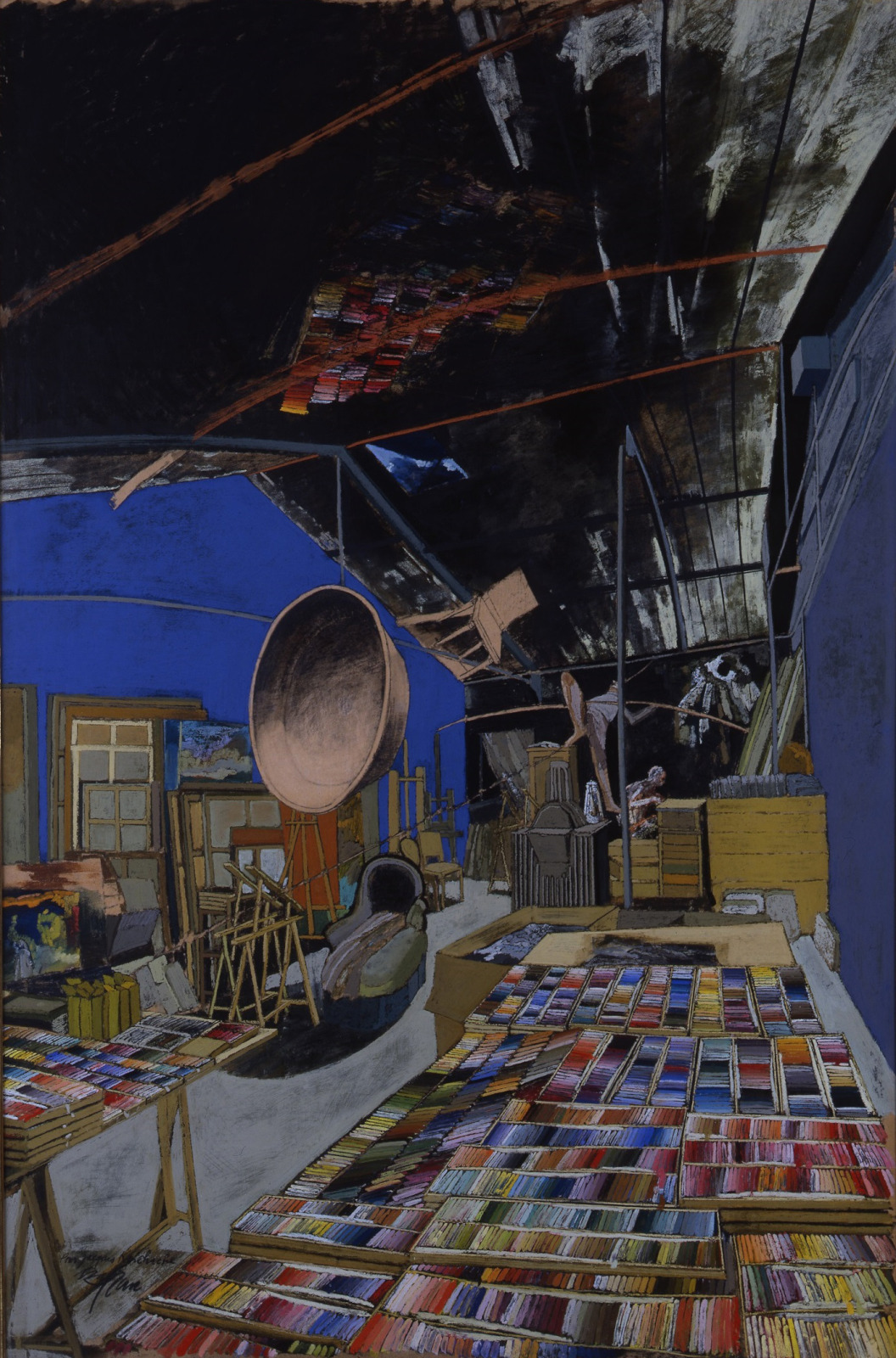 Sam Szafran (1934 2019, L’atelier de la rue Crussol, février 1972