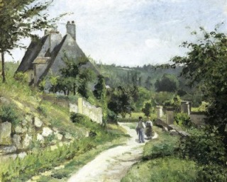 Camille Pissarro-La Causette, chemin du chou à Pontoise (Conversación camino a Pontoise)