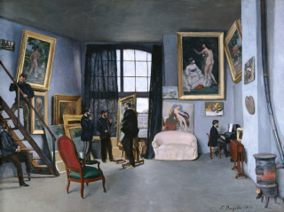 Frédéric Bazille, Edouard Manet-L'atelier de Bazille (détail)