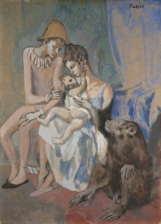 Pablo Picasso-Famille de saltimbanques avec un singe