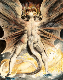 William Blake-Le Grand Dragon rouge et la femme vêtue de soleil (The Great Red Dragon and the Woman Clothed with the Sun)