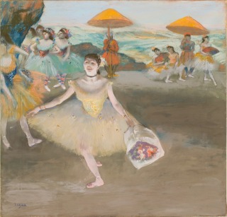 Edgar Degas-Danseuse au bouquet, saluant sur la scène