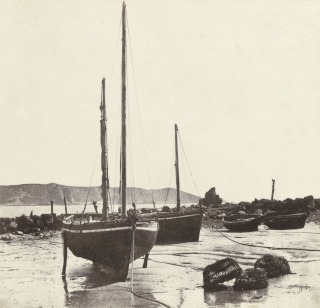 Thomas Sutton-Bâteaux de pêche, baie de St Brelade, Souvenir de Jersey