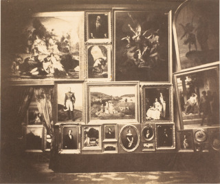 Gustave Le Gray-Salon de 1852, Grand Salon mur nord (au centre : Les demoiselles de village de Gustave Courbet)
