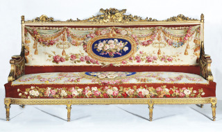 Manufacture de Beauvais-Canapé de style Louis XVI