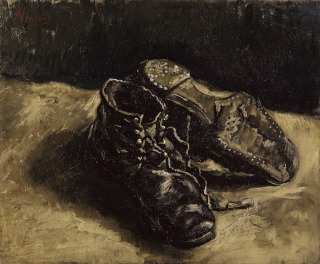 Vincent van Gogh-Paire de chaussures. Une chaussure retournée