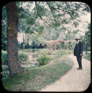 Etienne Clémentel-Claude Monet devant le bassin aux nymphéas, à Giverny