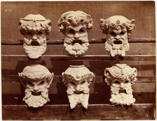 Louis-Emile Durandelle-Masques du vestibule du contrôle de l'Opéra