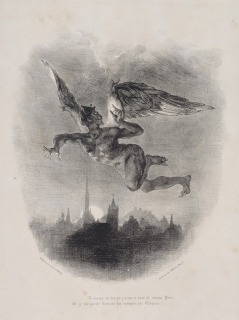 Eugène Delacroix-Méphistophélès dans les airs, illustration pour Faust