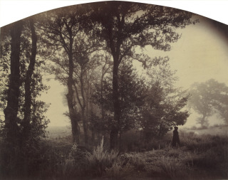 Félix Thiollier -Paysage avec figure, Forez (Loire) 
