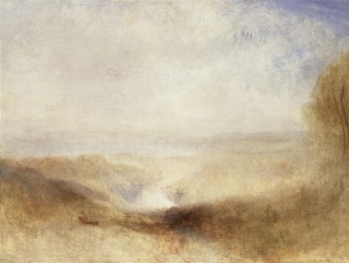 William Turner, Paysage avec rivière et baie dans le lointain, vers 1840